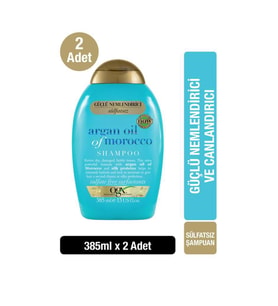 Ogx Güçlü Nemlendirici Ve Canlandırıcı Argan Oil Of Morocco Sülfatsız Şampuan 385ml x2