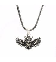 Baykuş Erkek Gümüş Kolye Zincir 6014711927987