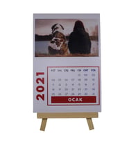 Kişiye Özel 2026 Fotoğraflı Masa Takvimi (Beyaz)