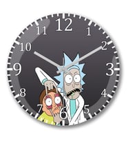 Rick and Morthy Duvar Saati Bombeli Gercek Cam