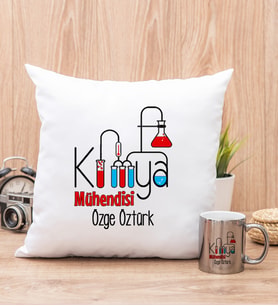 Kimya Mühendisi Yastık ve Silver Kupa Bardak