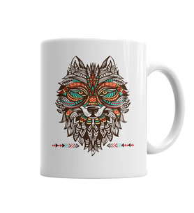 Lobo Tribal Kupa Bardak Porselen