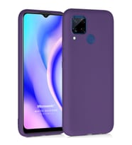 Microsonic Matte Silicone Realme C15 Kılıf Mor