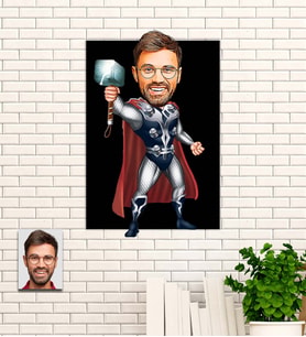 Kişiye Özel Thor Temalı Karikatür Ahşap Tablo