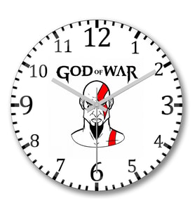 God of War   Duvar Saati Bombeli Gercek Cam