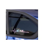 E46 Yan Cam Sticker Oto Kapı  20 Cm X 7 Cm Holo-Chroma