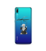 Salıncak Kız Tasarımlı Süper Şeffaf Silikon Telefon Kılıfı Huawei Y7 Prime 2019