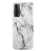 Kılıfland Huawei P Smart 2021 Kılıf Silikon Resimli Kapak Fragile White Marble Mermer Stok 1103