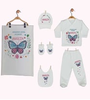 Pia Baby Gl 1910-07 İsme Özel Battaniye Zıbın Set