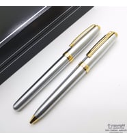 Sheaffer Prelude Krom Altın Roller Kalem + Tükenmez Kalem Set   İsme Özel Kalem Seti