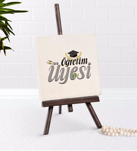 BK Gift Kişiye Özel Öğretim Üyesi Şovaleli Doğal Taş-2 (Beyaz)