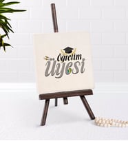 BK Gift Kişiye Özel Öğretim Üyesi Şovaleli Doğal Taş-2 (Beyaz)