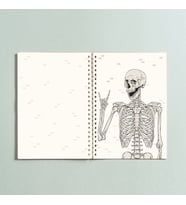 İskelet Rock And Roll Spiralli A5 96 Yaprak Çizgisiz Defter