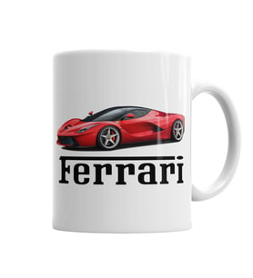 Ferrari Araba Kupa Bardak Porselen