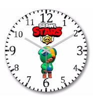 Leon  Brawl Stars  Duvar Saati Bombeli Gercek Cam
