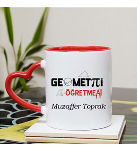 Geometri Öğretmeni  Kupa Bardağı Kalpli