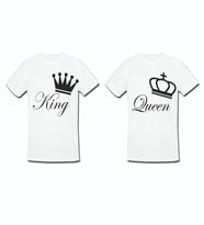 King Queen Tasarımlı 2'li Sevgili Tişörtü