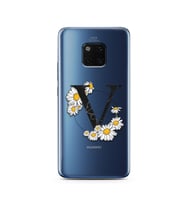 Papatya Harf Tasarım Süper Şeffaf Silikon Telefon Kılıfı Huawei Mate 20 Pro V-Ha