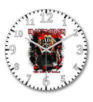 Iron Maiden the Book of Souls Duvar Saati Bombeli Gercek Cam