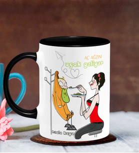 BK Gift Kişiye Özel Anneler Günü Temalı Siyah Kupa Bardak S9
