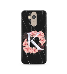 Mermer Çiçekli Harf Tasarım Süper Şeffaf Silikon Telefon Kılıfı General Mobile G