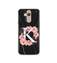 Mermer Çiçekli Harf Tasarım Süper Şeffaf Silikon Telefon Kılıfı General Mobile G