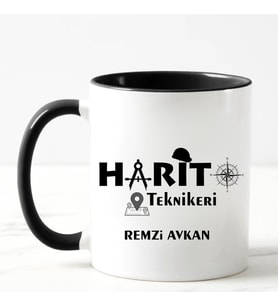 Harita Teknikeri Kupa Bardağı Siyah
