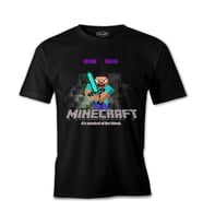 Minecraft - Survival of the Fittest Siyah Erkek Tshirt