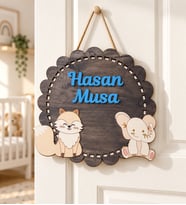 Gifties Tilki ve Fil Temalı Kişiye Özel Kapı Süsü