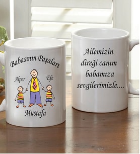 Kişiye Özel Babasının Paşaları Kupa Bardak