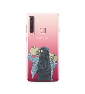 Kaykay Kız Tasarım Süper Şeffaf Silikon Telefon Kılıfı Samsung A9 (2018)  