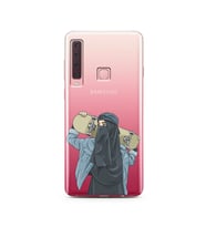 Kaykay Kız Tasarım Süper Şeffaf Silikon Telefon Kılıfı Samsung A9 (2018)  
