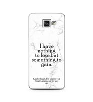 Samsung A3 (2016) Beyaz Mermer Söz Tasarımlı Telefon Kılıfı