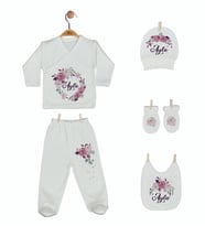 Pia Baby Gl 1914-05 İsme Özel Beşli Zıbın Set