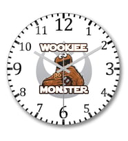 Wookiee Monster Duvar Saati Bombeli Gercek Cam