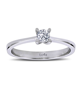Lova E Renk 0,21 Karat Pırlanta Tektaş Yüzük - 1020054