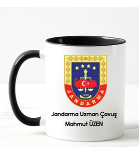 Jandarma Uzman Çavuş Kupa Bardağı Siyah
