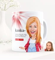BK Gift Kişiye Özel Kanka Karikatürlü Beyaz Kupa Bardak - 2