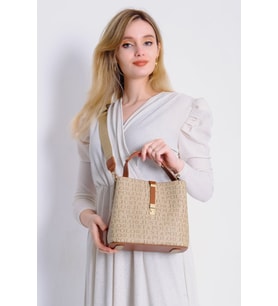 Just Polo Vizon-Taba Kadın Kilit Detaylı Omuz Çantası 6222098
