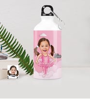 BK Gift Kişiye Özel Kız Çocuk Karikatürlü Metal Suluk 500 Ml