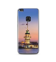 Kız Kulesi Tasarımlı Süper Şeffaf Silikon Telefon Kılıfı Huawei P9 Lite (2017)  