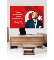 Atatürk Tablo Atatürk Makam Panosu Kanvas Tablo