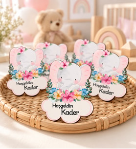 Kişiye Özel Hoşgeldin Bebek Ahşap Magnet Doğum Günü