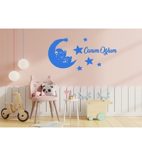 Canım Oğlum Çoçuk ve Bebek Odası Duvar Süsü (Mavi)