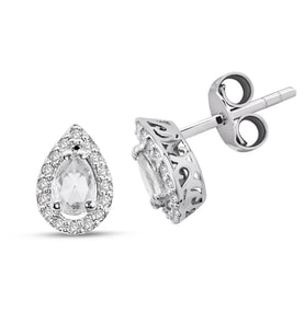 0.35 ct Pırlantalı Damla Küpe (Beyaz)