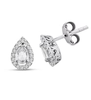 0.35 ct Pırlantalı Damla Küpe (Beyaz)