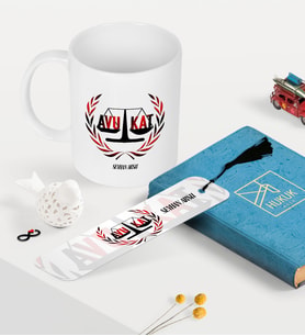 BK Gift Kişiye Özel Avukat Temalı Kupa ve Kitap Ayracı Seti - 2 (Model 1)