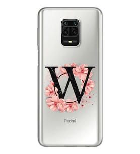 ÇiçekliHarfTasarımSüperŞeffafSilikonTelefonKılıfıXiomaiRedmiNote9Pro-Note9sW-Har