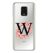 ÇiçekliHarfTasarımSüperŞeffafSilikonTelefonKılıfıXiomaiRedmiNote9Pro-Note9sW-Har