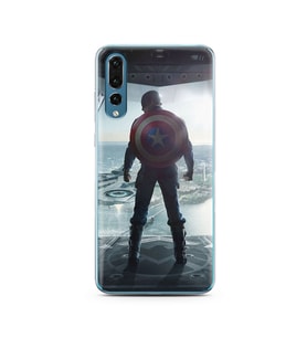 Kaptan Amerika Tasarım Süper Şeffaf Silikon Telefon Kılıfı Huawei P20 Pro 